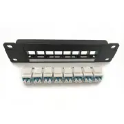 Ethernet Patch Panel Optical 8 Port RJ45 Wall Rack Mount Keystone Module