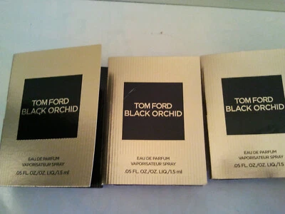 Lot Of 3 x Tom Ford Black Orchid Women' Perfume Samples ,Vials, Cards 1,5ml x 3