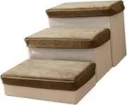 Dog Ramps Steps Pet Steps Indoor 3 Step Comfortable Small Pets Indoor Use Cats Anti Slip Sofa Couch Extra Wide Gentle Slope, Cyan Color