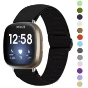 StrapsCo Adjustable Elastic Nylon Watch Band Strap for Fitbit Sense