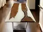 Wooden Epoxy Resin Coffee Table Top – Natural Walnut Wood Handmade Table