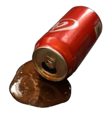 Display Faux Food Prop Spilled Coca Cola Can