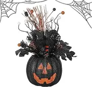 Halloween Pumpkin Desktop Decor | Indoor Outdoor Table Centerpieces Black Pumpkins Figurines,Versatile Pumpkin Figurine Decoration Halloween Parties Favors