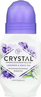 CRYSTAL Deodorant Crystal Roll On Deodorant Lavender And White Tea - 2.25 Fl Oz, 2-Pack
