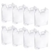8Pcs Collapsible Water Container Bag 10L Emergency Water Storage, Clear