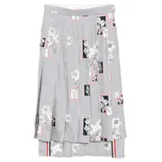 [Thom Browne] Knee Length Classic Back Pleated Skirt Women