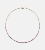 [Suzanne Kalan] Suzanne Kalan 18kt rose gold necklace with rubies One Size red