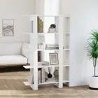 Classic Design Book Cabinet Room Divider High Gloss Bookshelf Display Storage