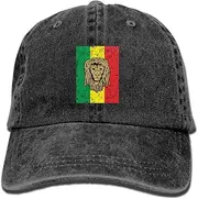CAKWZ Rasta Lion Jamaica Flag Cute Demin Baseball Caps Adjustable Operator Hat
