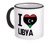 Gift Mug : I Love Libya Flag Heart Country Crest Libyan Expat