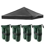 InstaHibit 9.6x9.6 Ft Pop up Canopy Top with 4 Sand Weight Bags Tent Roof Beach