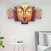 Done With Love Store Divine Dharma Exquisite Buddha Wall Art Set Elevate Your Space with Serenity Home Decor Large Size (75 x 43 cm)