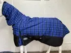 AXIOM 1200D RIPSTOP DEEP BLUE CHECK 300gm PADDOCK COMBO HORSE RUG - 5' 6