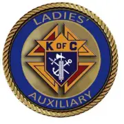 Knights of Columbus Aux. Medallion for Box Cremation Urn/Flag Case - 2 Inch Dia