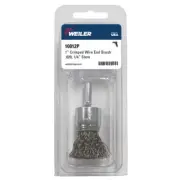 Weiler 10012P 1 Crimped Wire End Brush .020 Steel FI