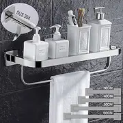 Shower Caddy Modern Bath Multifunctional Storage Rack With Towel Bar Stainless Steel Thickened Towel Rack Bathroom Tempered Glass Cosmetics Bathroom Supplies S