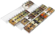 Clear Acrylic Spice Drawer Organizer - 4-Tier Set of 2, Holds 56 Jars - Kitchen Cabinet/Countertop