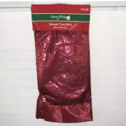 Sequined Red Christmas Tree Skirt 48 In.