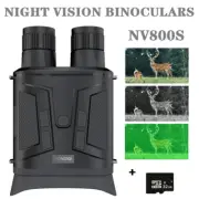 NV800S 2K 12MP Infared Night Vision Binoculars Telescope for Hunting w 32GB Card