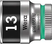 Wera 8790 HMA HF 1/4-Inch Drive Zyklop Socket with Holding Function, 13 mm x 23 mm Size