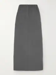 [The Frankie Shop] The Frankie Shop - Malvo Wool-blend Maxi Skirt - Gray - small small Gray