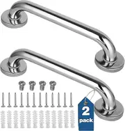 2 Pack Shower Grab Rail,stainless Steel Bathroom Grab Bar, Grab Bars Elderly For Bathroom 12 Inch