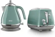 Icona Capitals Kettle and Toaster Set CTOCGR-KBOC, 2 Slice Toaster with Reheat a