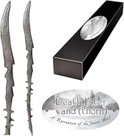 The Noble Collection - Death Eater Thorn Character Wall - 14 in (34.5 cm) Wizarding World Wand with Name Tag - Harry Potter Film Set Movie Props Wands