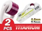2x TMT White Derma Micro Skin Roller Kit (0.5-2.0mm) Beard, Hair Growth, Scars