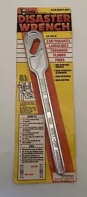 Vintage Tru Form Disaster Earthquake Preparedness Wrench Gas Shut Off - NOS