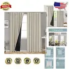 Elegant 84 Inch Blackout Curtains with Thermal Insulation – 2 Pack Natural Camel
