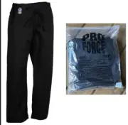 ProForce Gladiator 14 oz Karate Pant Traditional Drawstring Black Cotton NEW