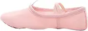 [COMVIP] Solid Ballet Slipper Dance Yoga Shoes Light Pink 9 M US Toddler