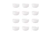 CHEF INOX VITROCERAM 60mm WHITE PORCELAIN BUTTER CROCK - SET 12