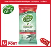 New Pine O Cleen Disinfectant Wipes Eucalyptus 110 Pack + Free Shipping