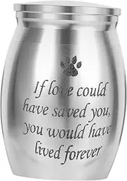Levemolo Mini Aluminum Alloy Pet Urn for Ashes Compact Memorial Keepsake for Dogs and Animals Lightweight Securely Sealed for Pet Funeral Remembrance