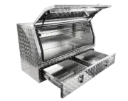 F04 Half Side Open Toolbox With 2 Slide-Out Drawers 1400mm(L) x 600mm(W) x 820mm