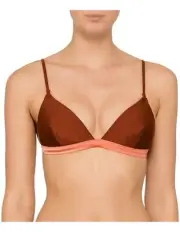 ZIMMERMANN SWIMWEAR Separates Fixed Tri Bra Contrast Bind NWT 10 A/B RRP $140