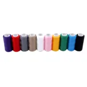 10-Piece Polyester Sewing Thread Set for Hand and Machine Use