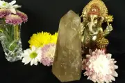 XL Rainbow Smokey Quartz Crystal Tower 591g Untreated Natural Madagascar Crystal