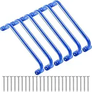 Zonon 6 Pcs 17 Inch Safety Playground Handles Swing Set Kids Metal Safety Handles Outdoor Swing Set Accessories Grab Playset Handles Grips Climbing Frame for Monkey Bars Play House Jungle Gym (Blue)