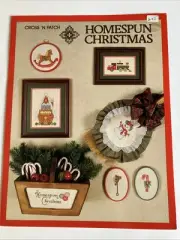 Cross 'N Patch Homespun Christmas Gingerbread House Train Cross Stitch Leaflet