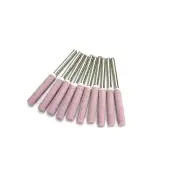 10Pcs 4.8mm 3/16 Chainsaw Sharpener Burr Grinding Stone File Chain Tool