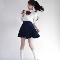 在飛比找蝦皮購物優惠-日系女學生制服 jk制服 白襯衫長袖校服 日本高校制服 紅色