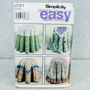 Simplicity 9251 Tablecloth Table Covers Home Decor Ruffle Easy Sewing Pattern