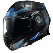 FF901 Advant X Spectrum Black Titanium Blue Modular Helmet