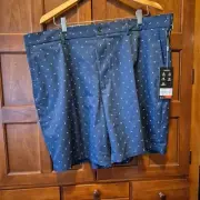 NEW Walter Hagen Perfect 11 Flat Front Mens Golf Shorts 9" Birdie Daybreak Blue