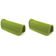 2x Dexas 15.5cm Silicone Pot/Pan Holder Protector Kitchen Cooking Accessory GRN