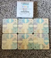 Vintage Corelle Coordinates "Mirage" Coasters Cork Backed Set of 6 New