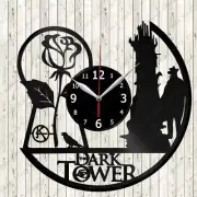 Dark Tower Vinyl Record Wall Clock Decor Handmade 2765